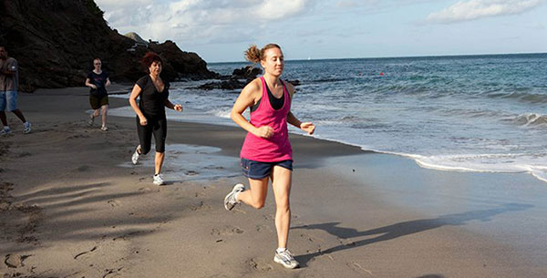 Beach running at The Bodyholiday