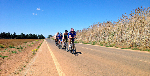 Cycling on a professional route on the F12 Retreat