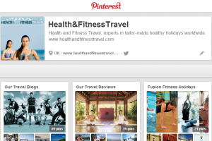 Health and Fitness Travel Pinterest page