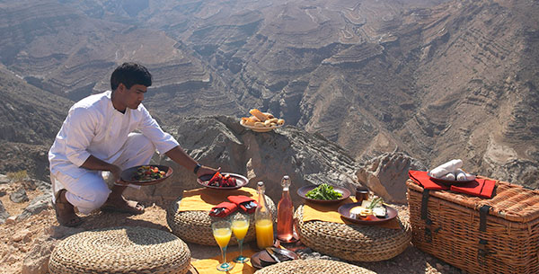 mountain picnic in Oman