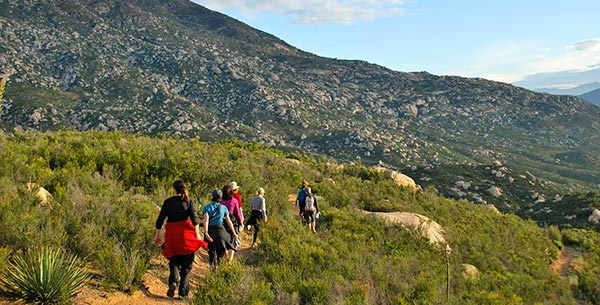 Go hiking in the mountains at Rancho La Puerta