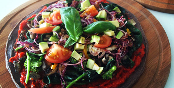 Raw pizza for the gluten-free foodie