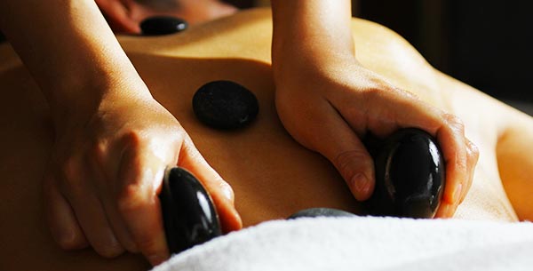A hot stone massage at Terre Blanche