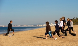 Luxury Algarve Bootcamp - beach stretch