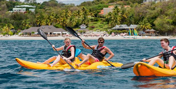 Family kayaking at The BodyHoliday