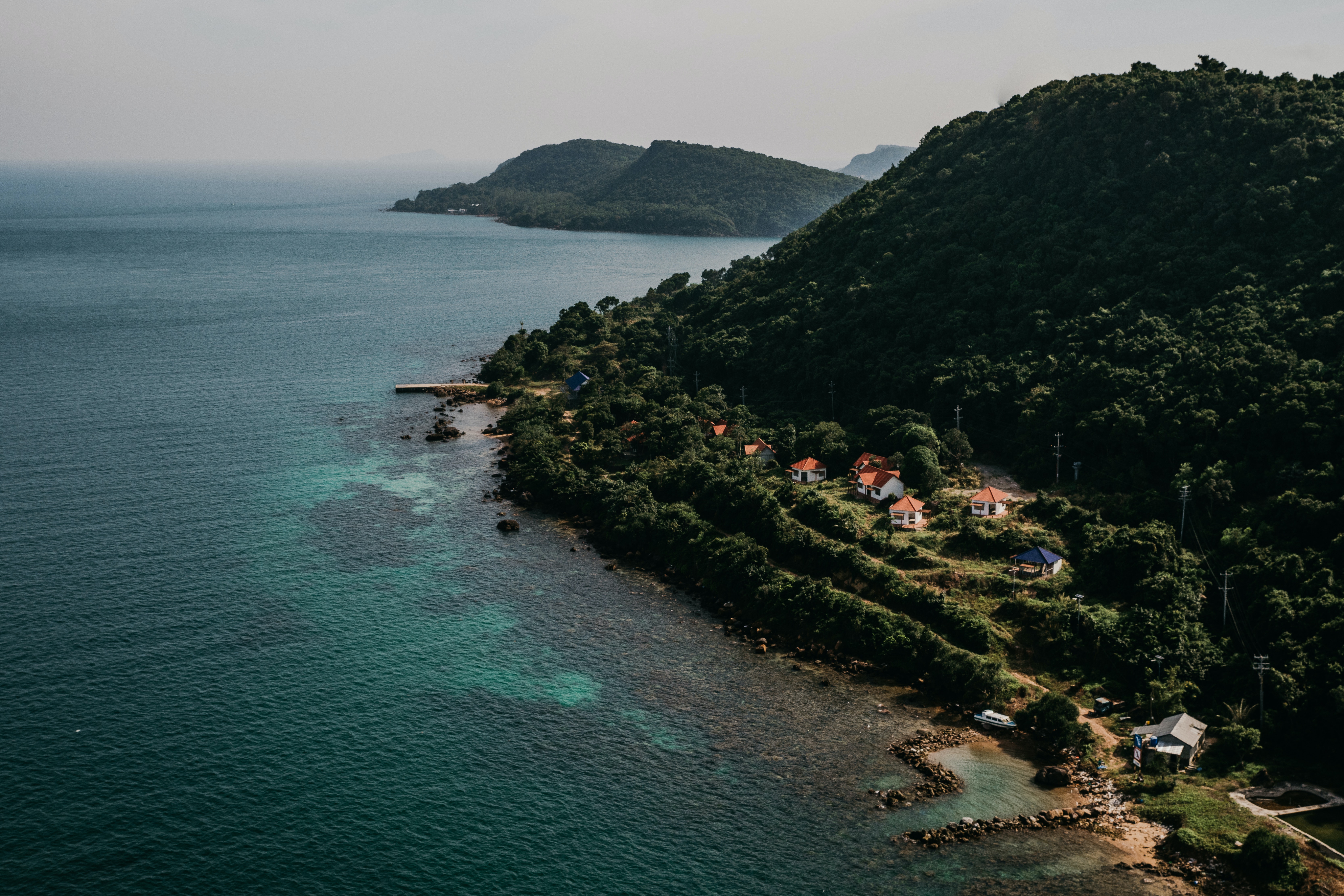 View of jungles and the sea of Vietnam